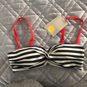 NWT Boden size 4 Striped bikini bandeau too